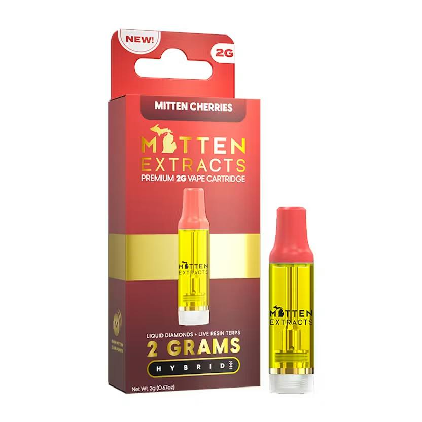 Mitten Cherries Cart Hybrid by Mitten Extracts – Vapes at Gatsby Cannabis