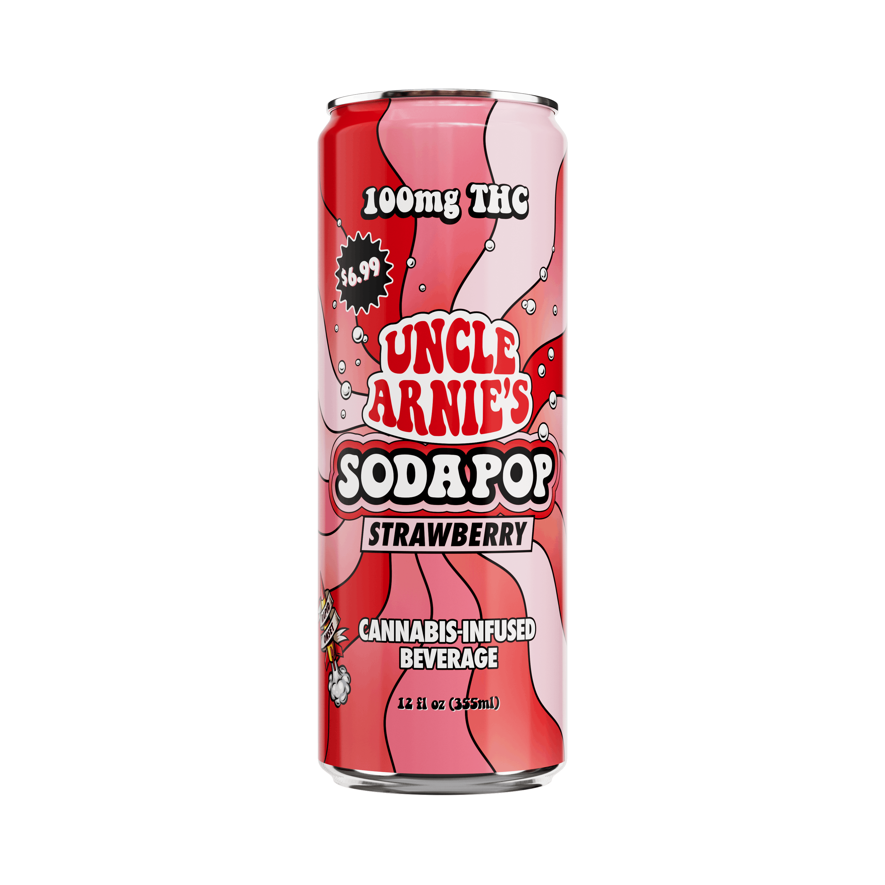 Uncle Arnie's 12oz 100mg Strawberry SodaPop