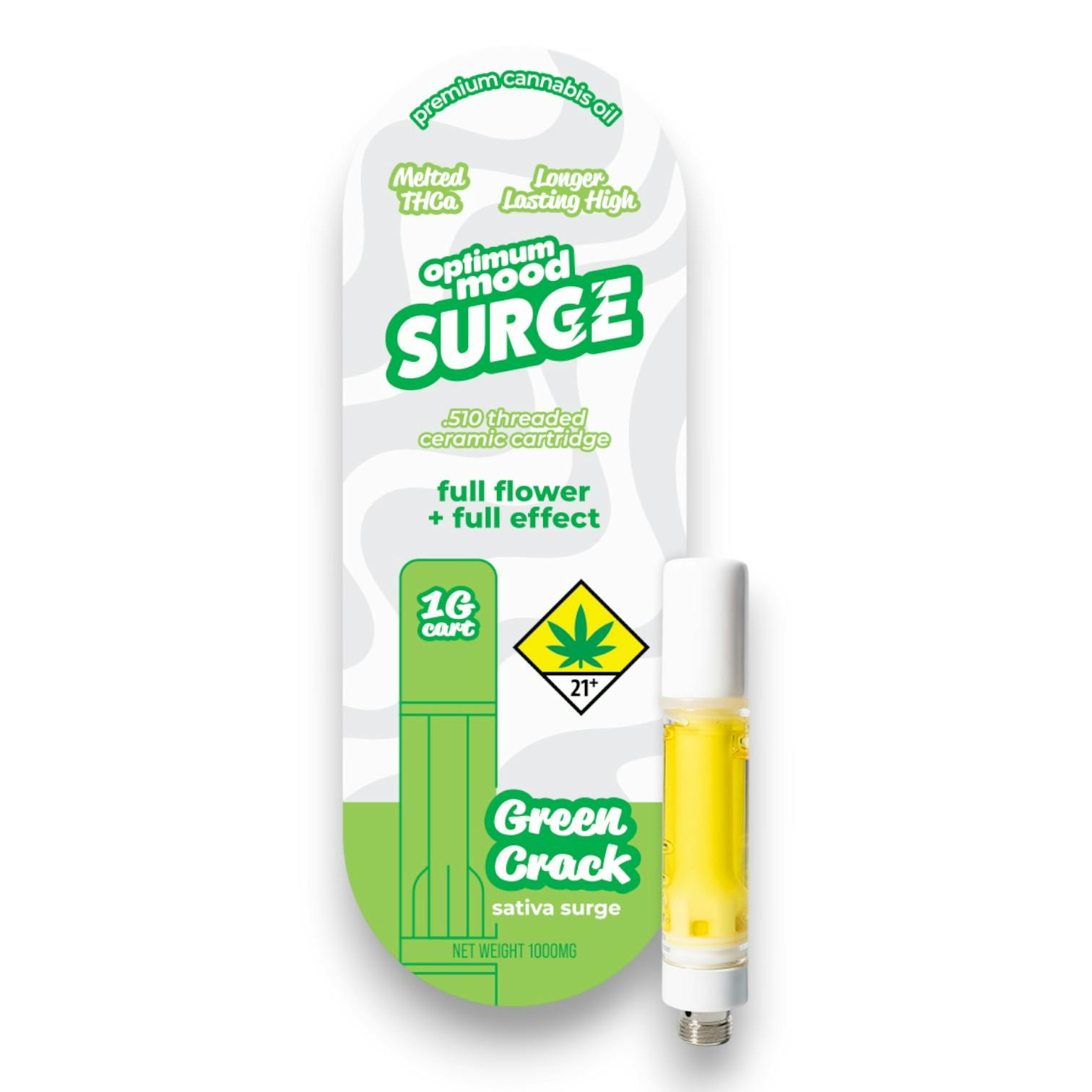 Green Crack Full Effect Cartridge (Optimum Mood) | Zips Cannabis