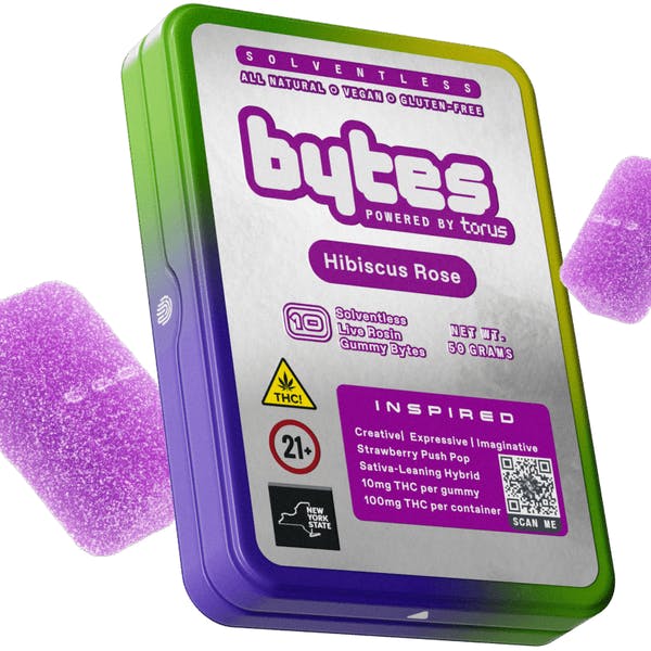 Bytes Hibiscus Rose Live Rosin Gummies 10pk