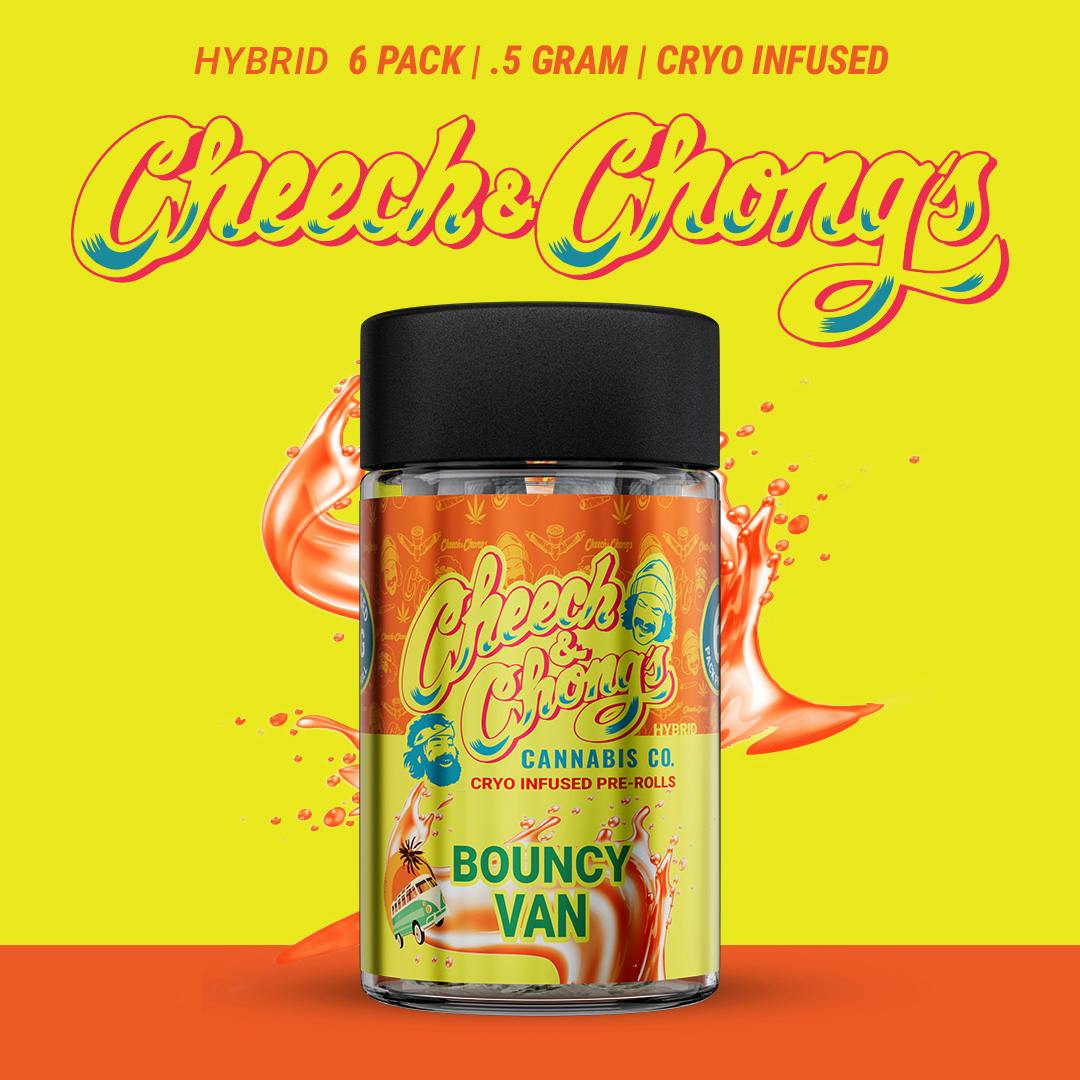 CHEECH & CHONG | BOUNCY VAN | CRYO INFUSED PRE-ROLLS | 6 x 3G | HYBRID