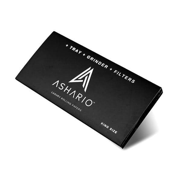 King Size Natural Rolling Paper + Filters + Grinder | Ashario 