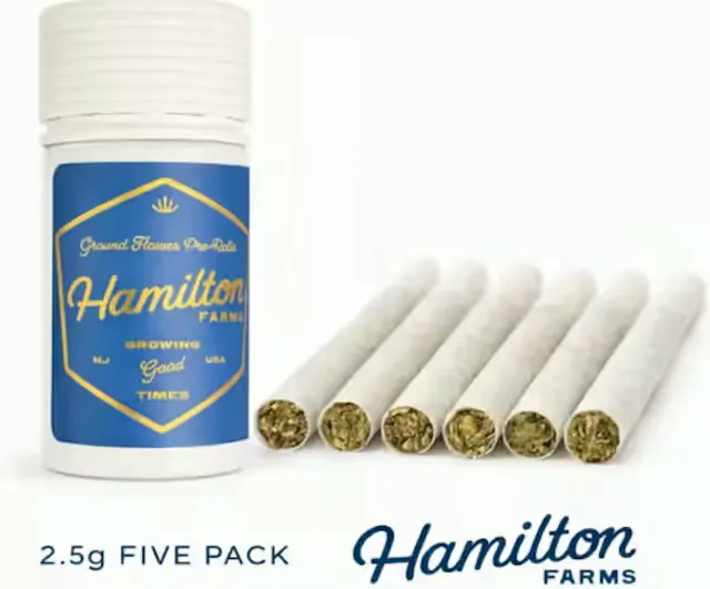 Hamilton Farms Pre-Roll Pack GG4 5pk/2.5g (indica hybrid, packs)