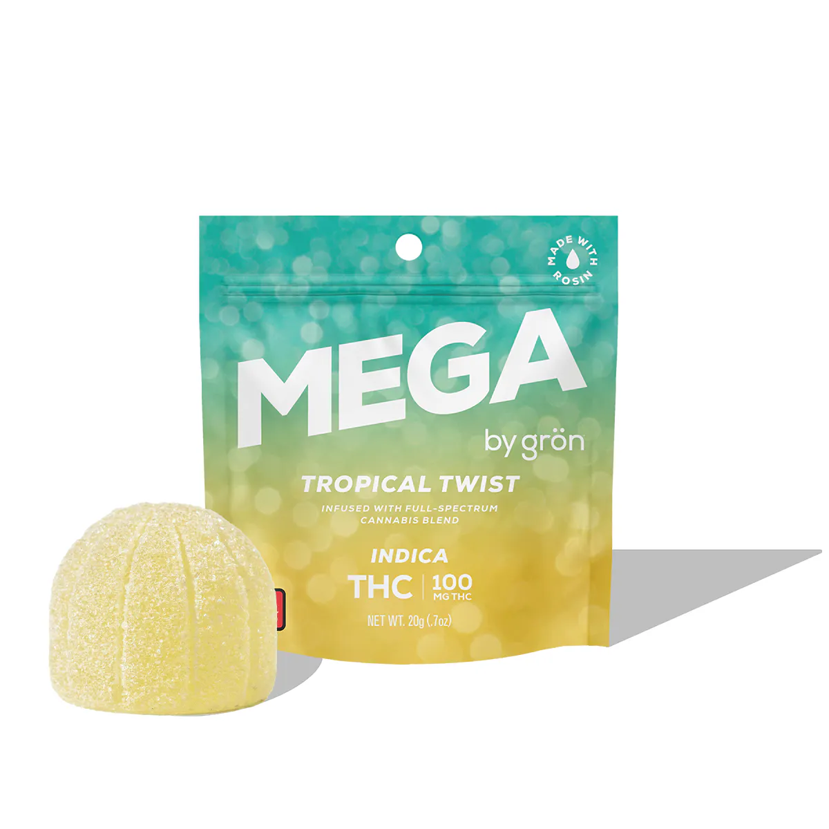 THC Tropical Twist Mega – Indica 20g Edibles | Grön |