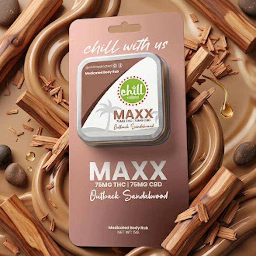 Chill Medicated - Outback Sandalwood MAXX Body Rub To Go 1:1 75mg