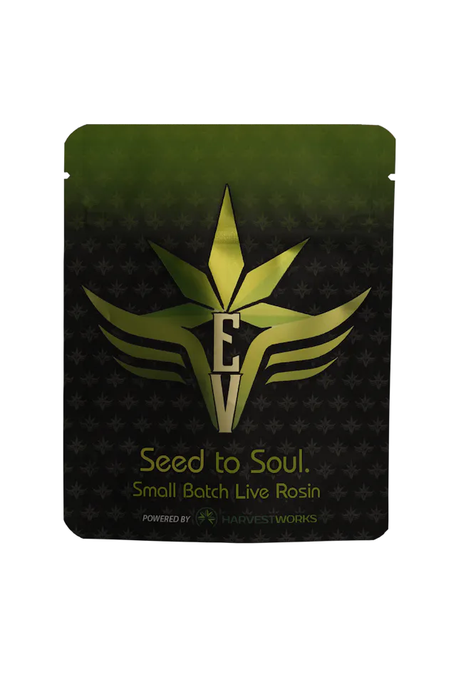 EV x HarvestWorks Cold Cure Rosin Watermelon Crush 1g (indica hybrid)