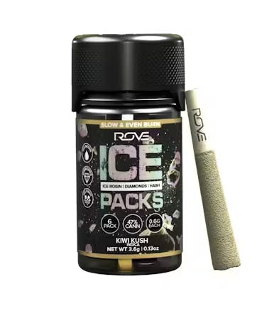 Ice Packs | Kiwi Kush | Triple Infused Preroll - /6pk