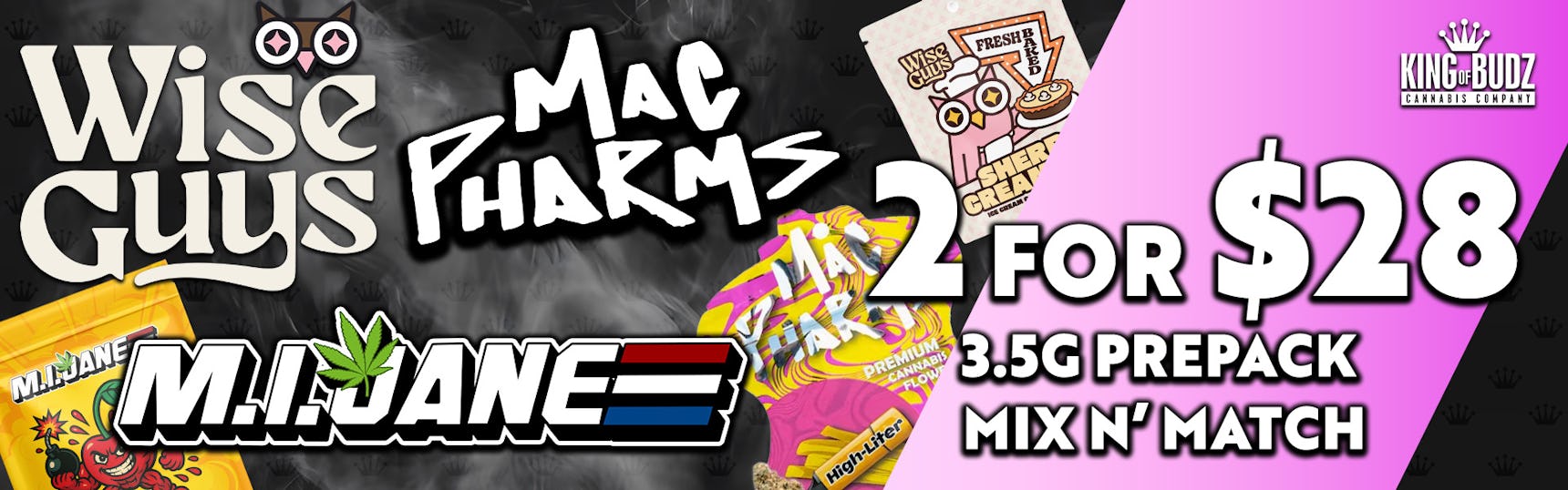 Wise Guys/Mac Pharms 3.5g 2/$28