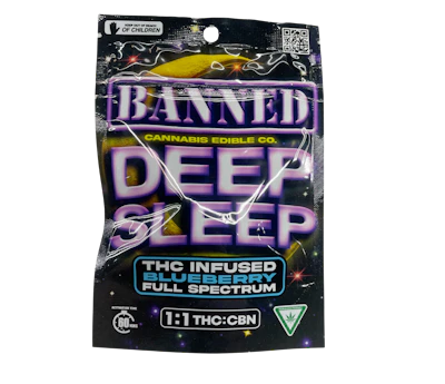 Banned - 200MG (1:1) Deep Sleep Gummies - Blueberry