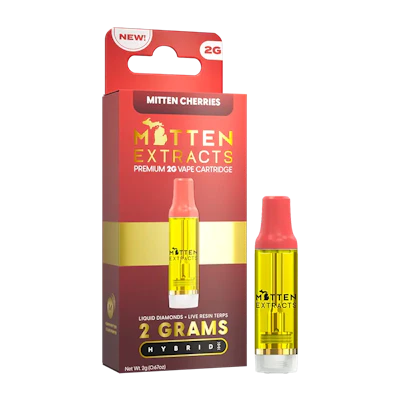 Mitten Extracts - 2g Cart - Mitten Cherries (H) - CARTRIDGES by Mitten Extracts at King of Budz