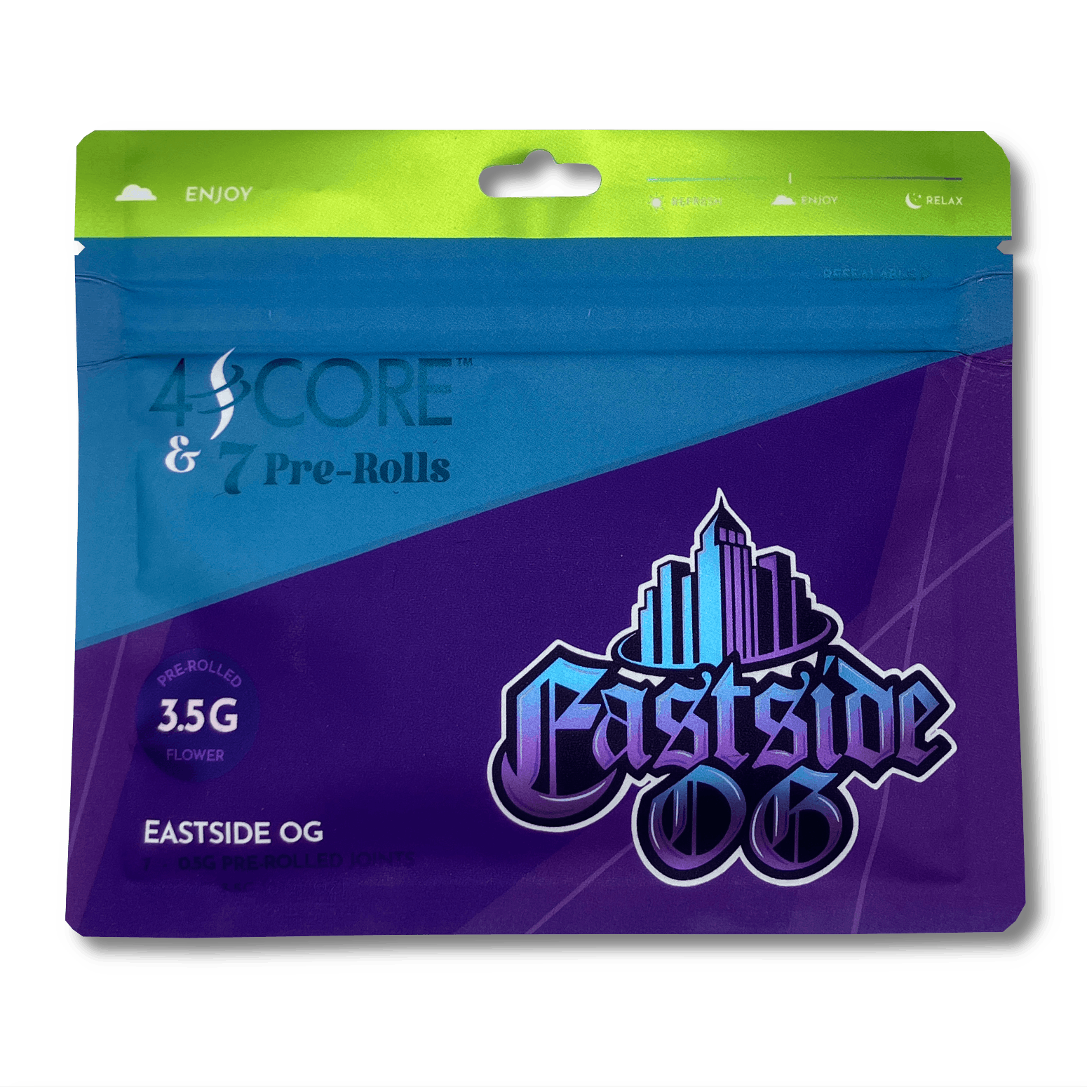 Product: 4Score | Pre-Roll 7-Pack - 3.5g - Eastside OG