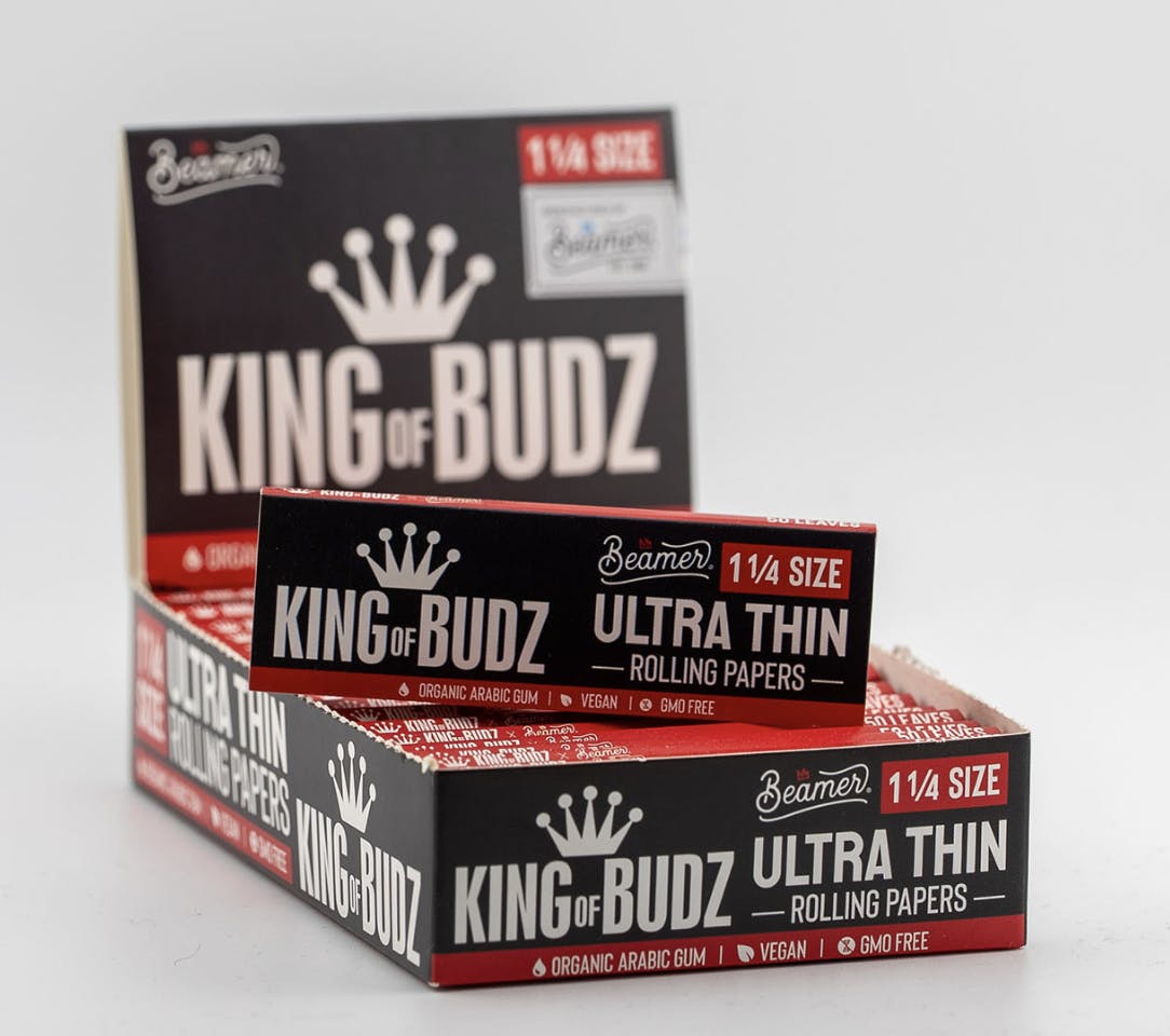 King Of Budz - King Size Ultra Thin Rolling Papers + Tips