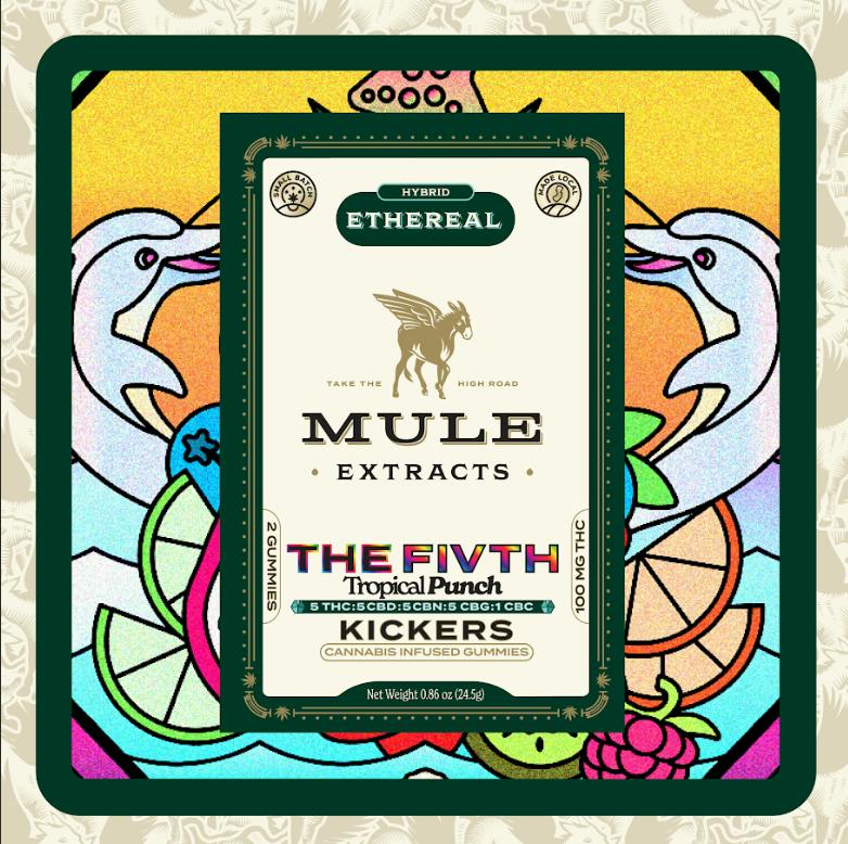 Mule Extracts Tropical Punch The Fivth 5:5:5:5:1 THC:CBD:CBN:CBG:CNC (2pk) 100MG