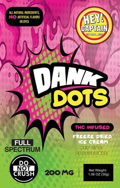 Hey Captain - 200mg Dank Dots - Key Lime Cheesecake