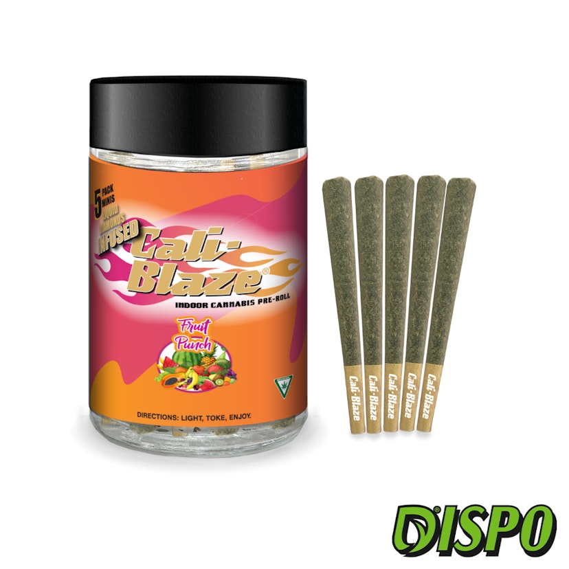 Cali Blaze - Fruit Punch 5pk Liquid Diamond Infused Pre-Rolls