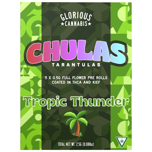 Glorious Cannabis Co. | Tropic Thunder Chulas Kief Infused Pre-Roll 5pk | 2.5g