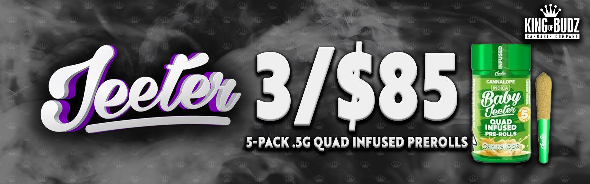 Jeeter - 5-Pack .5g Quad Infused Prerolls - 3 for $85
