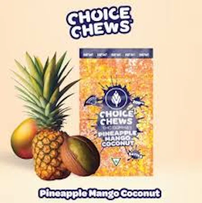 Choice Chews - 200mg Gummies - Pineapple Mango Coconut (Sativa)
