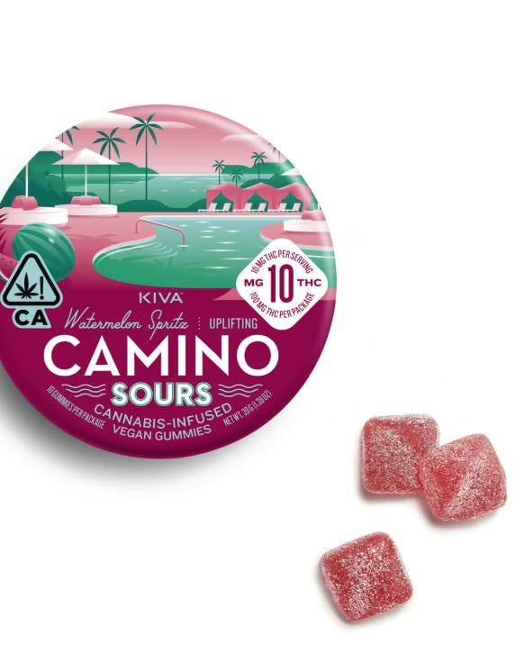 Kiva Camino - Gummies - Watermelon Spritz (H) (100mg)