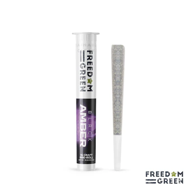 Freedom Green - 1g Pre-Roll - Black Amber