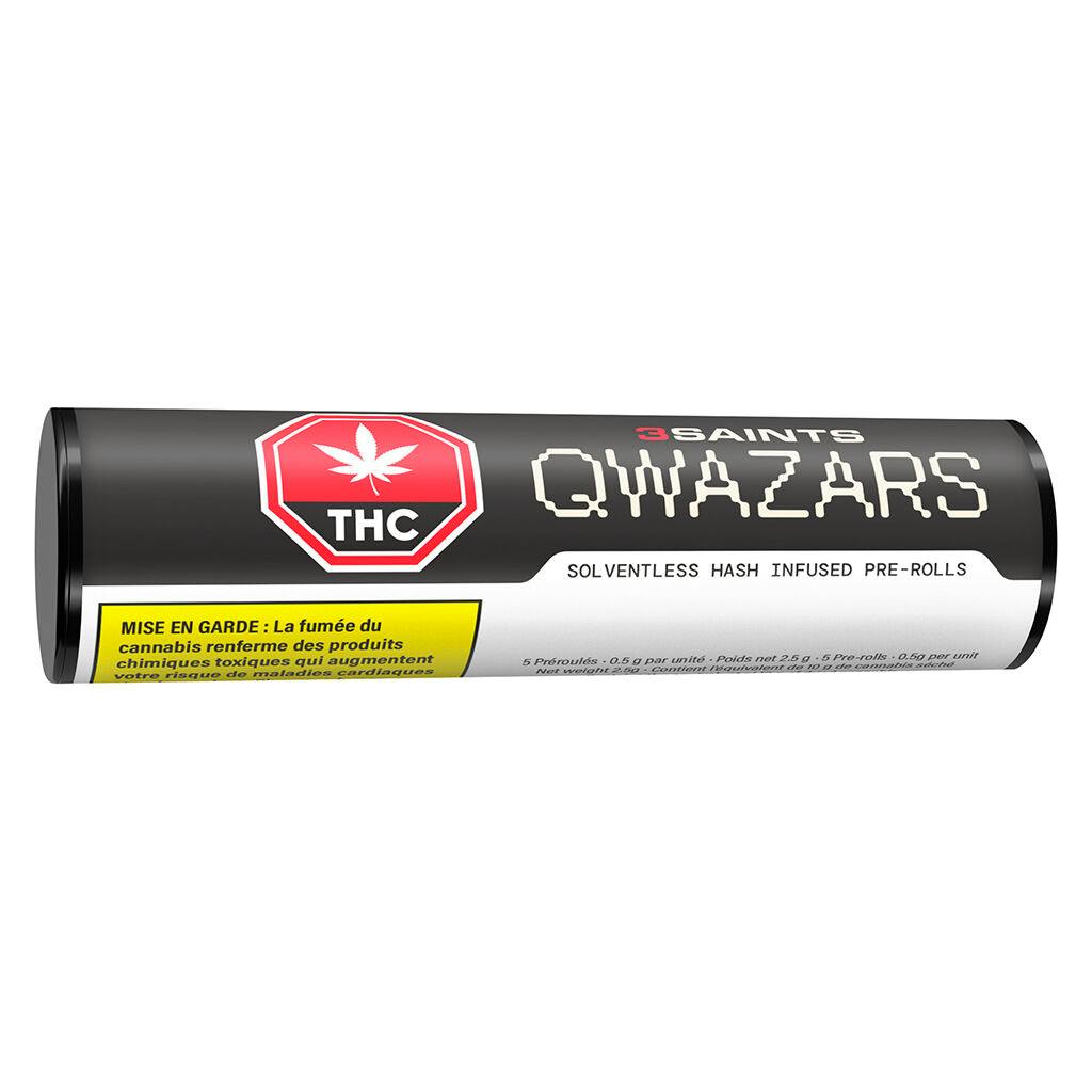 3Saints - Qwazars – Solventless Hash Infused PRJs - 5x0.5g