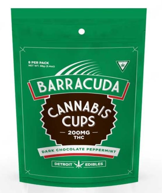 Detroit Edibles | Barracuda Cups | Dark Chocolate Peppermint | 200mg