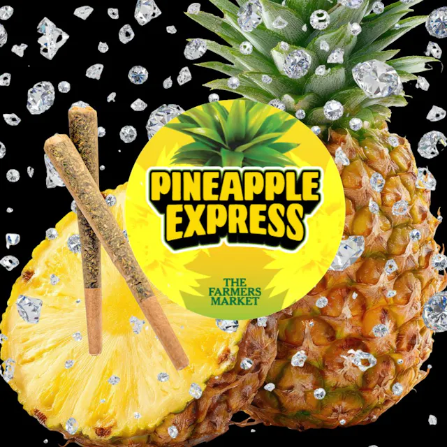 The Farmers Market Infused Pre-Roll Pineapple Express 2pk/1.5g (sativa hybrid, infused pre roll packs)