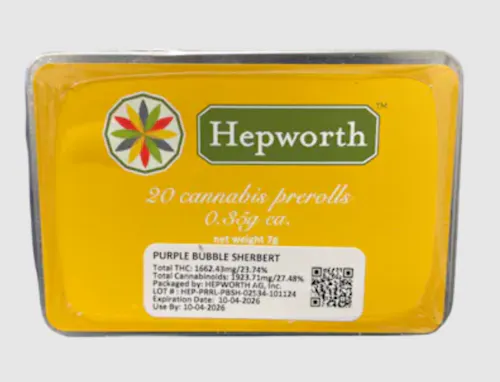 Hepworth | Purple Bubble Sherbert | Pre-Rolls 20 Pack-1