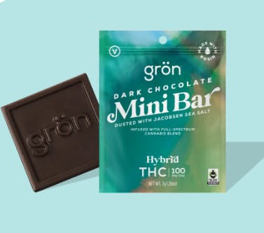 Edibles | Gron | Mini Bar THC | Dark Chocolate | 100mg