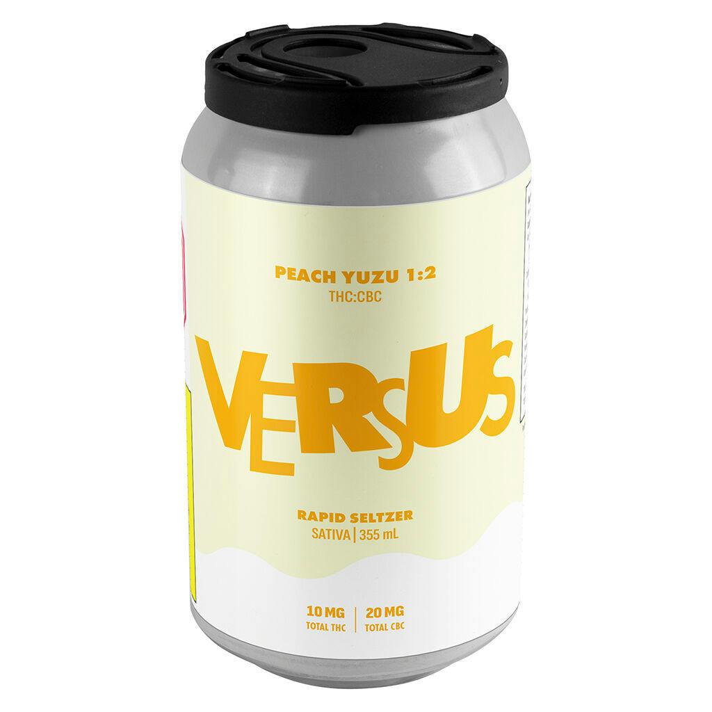 Versus Peach Yuzu 1:2 THC:CBC Rapid Seltzer - 355mL | Spiritleaf