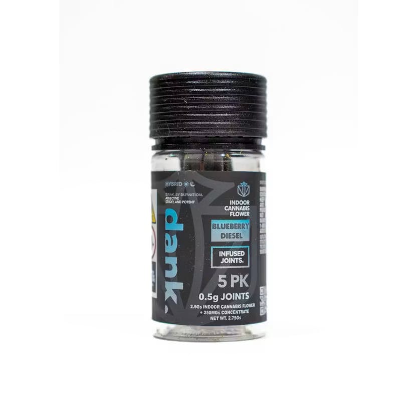 Product Dank - Blueberry Diesel - 5pk - 2.75g - Infused Prerolls