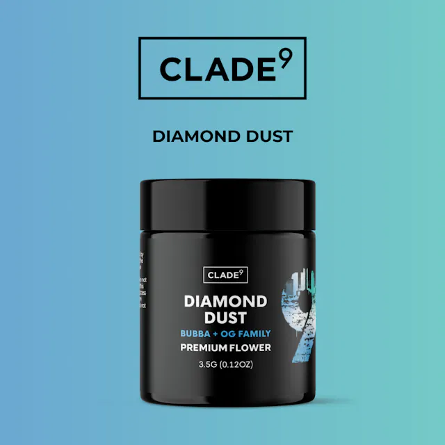 Clade9 Flower Diamond Dust 3.5g (indica, whole flower)