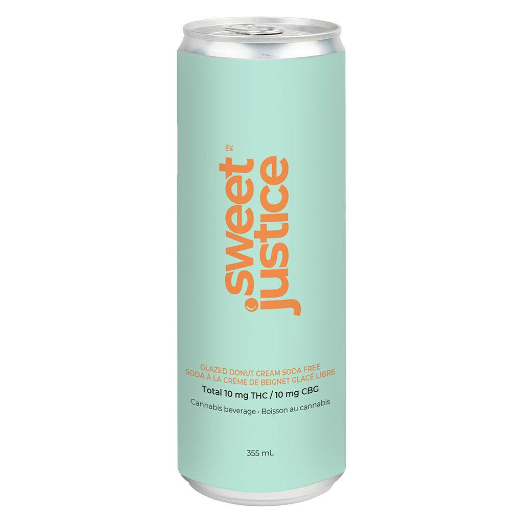 Sweet Justice - Glazed Donut Cream Soda Free 10 +10 CBG - 355ml-0