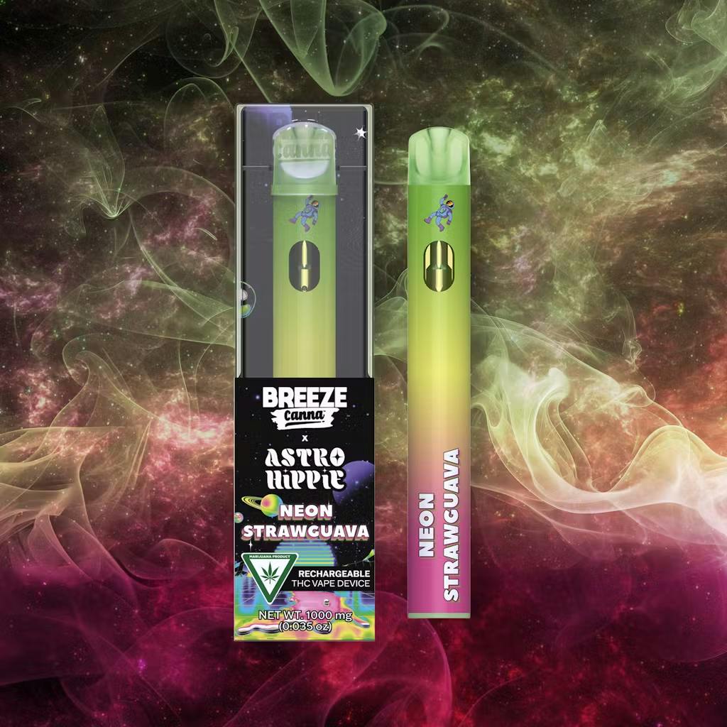 Breeze x Astro Hippie - 1g Disposable - Neon Strawguava