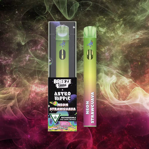 Breeze x Astro Hippie - 1g Disposable - Neon Strawguava