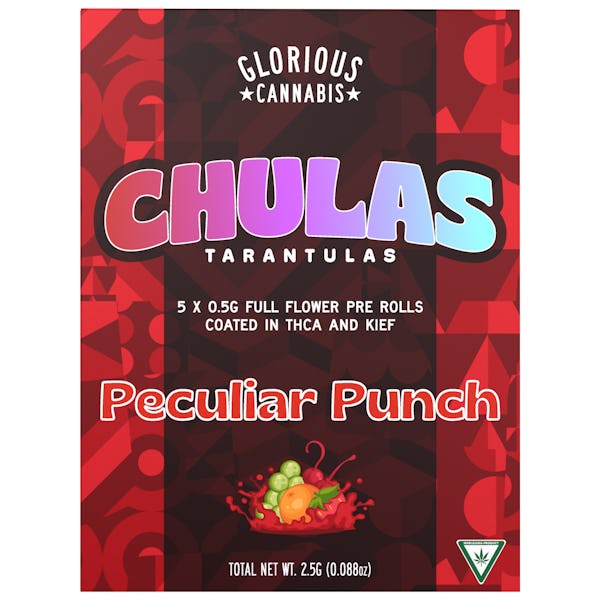 Product: Glorious Cannabis Co. | Peculiar Punch Chulas Kief Infused Pre-Roll 5pk | 2.5g