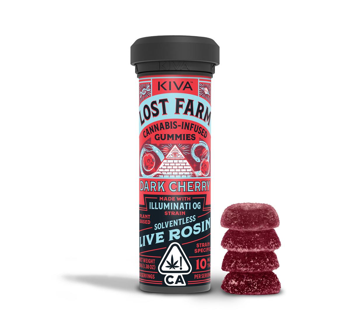 Lost Farm 'Dark Cherry x Illuminati OG' Live Rosin Gummies [10pk]