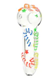 Neon Candy Cane Glass Pipe