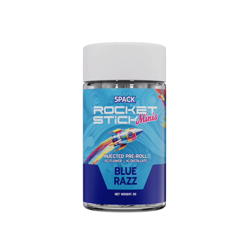 Rocket Stick Minis Infused Pre-Roll 5pk | Blue Razz
