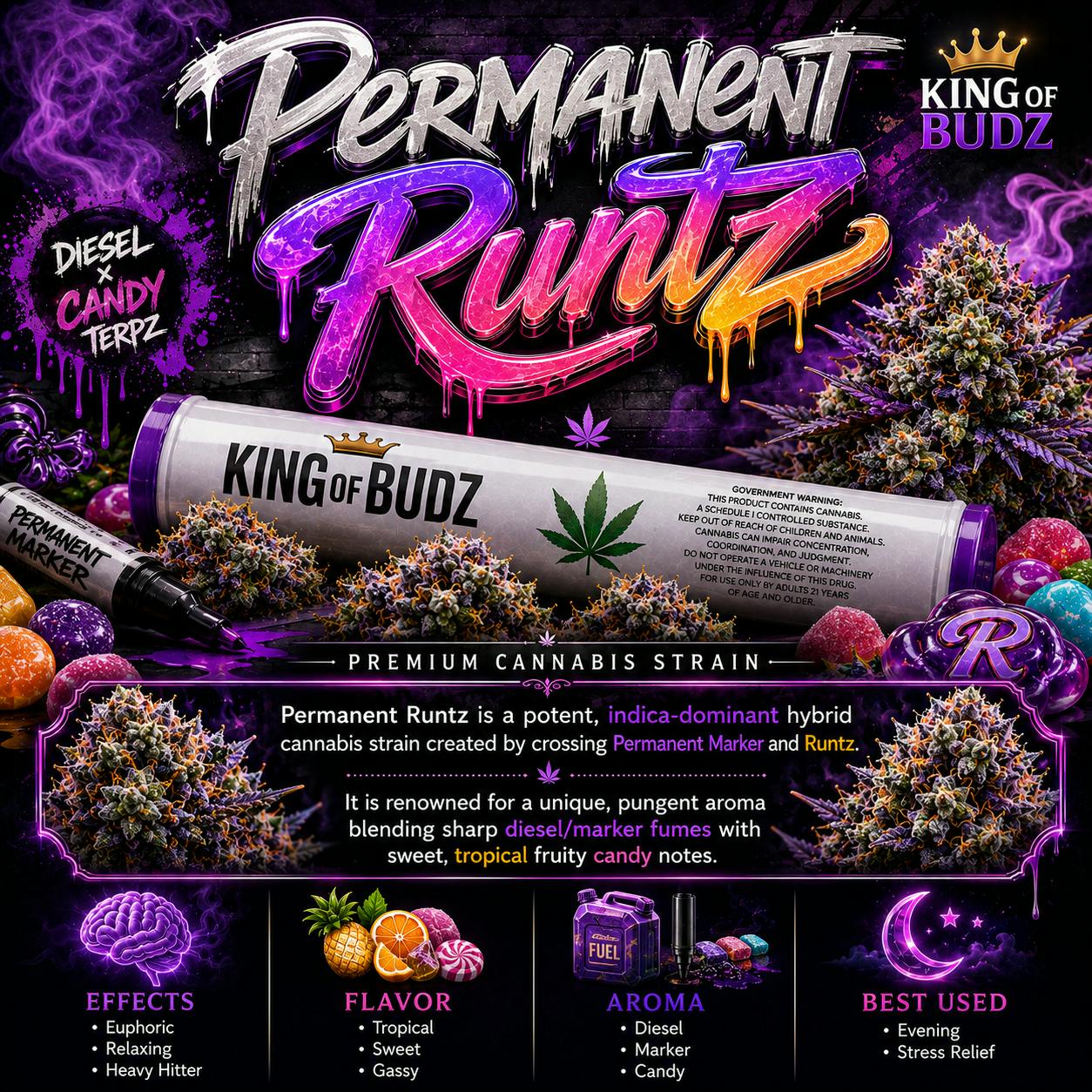 KOB - 1g Preroll - Permanent Runtz