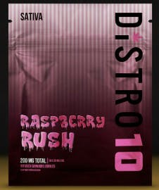 Product: Distro 10 | Gummies - Raspberry Rush - 200mg