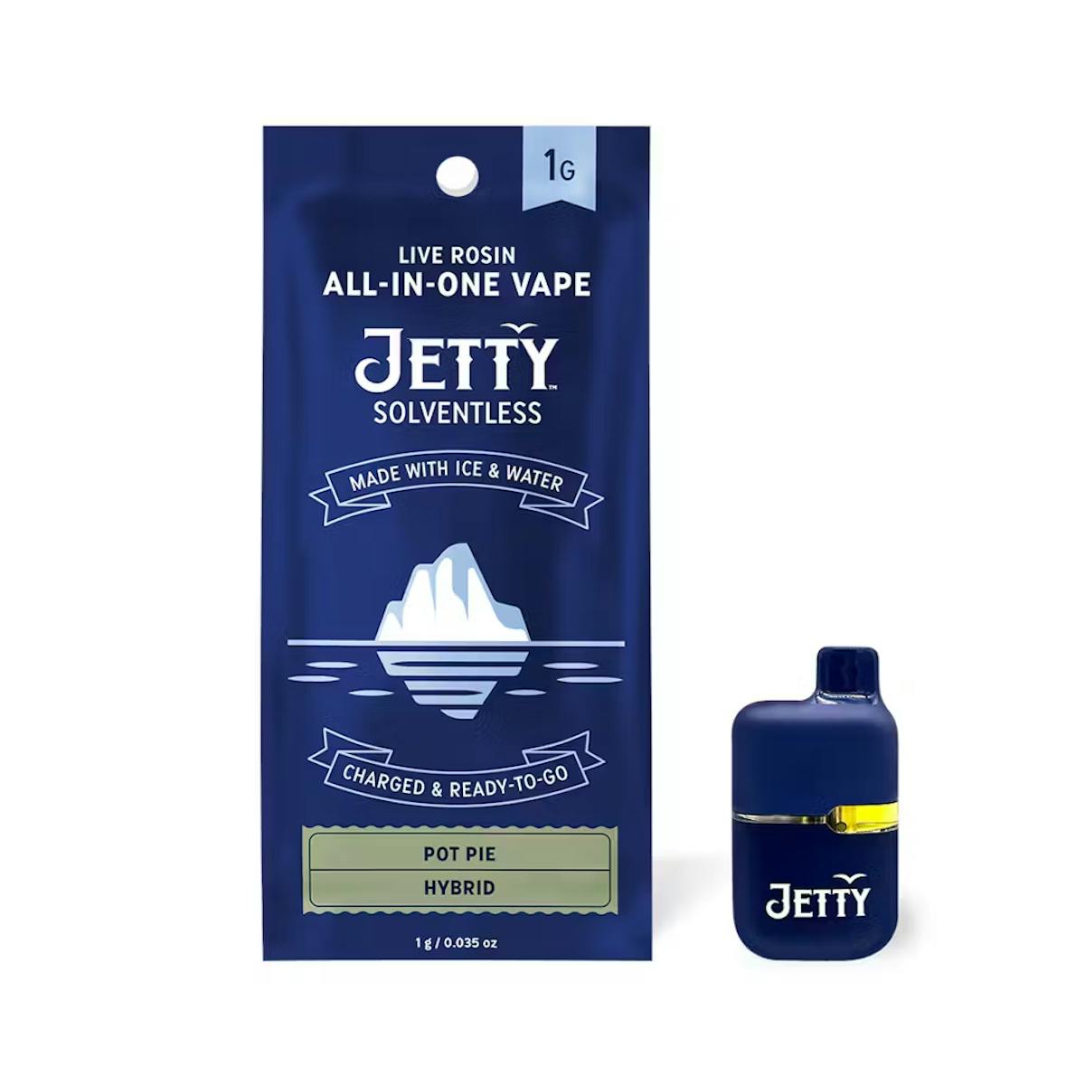 Photo of Jetty – Pot Pie – Solventless Live Rosin AIO Vape
