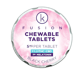 K Fusion-Black Cherry 1:1 THC:CBD 5mg Each 100mg Total