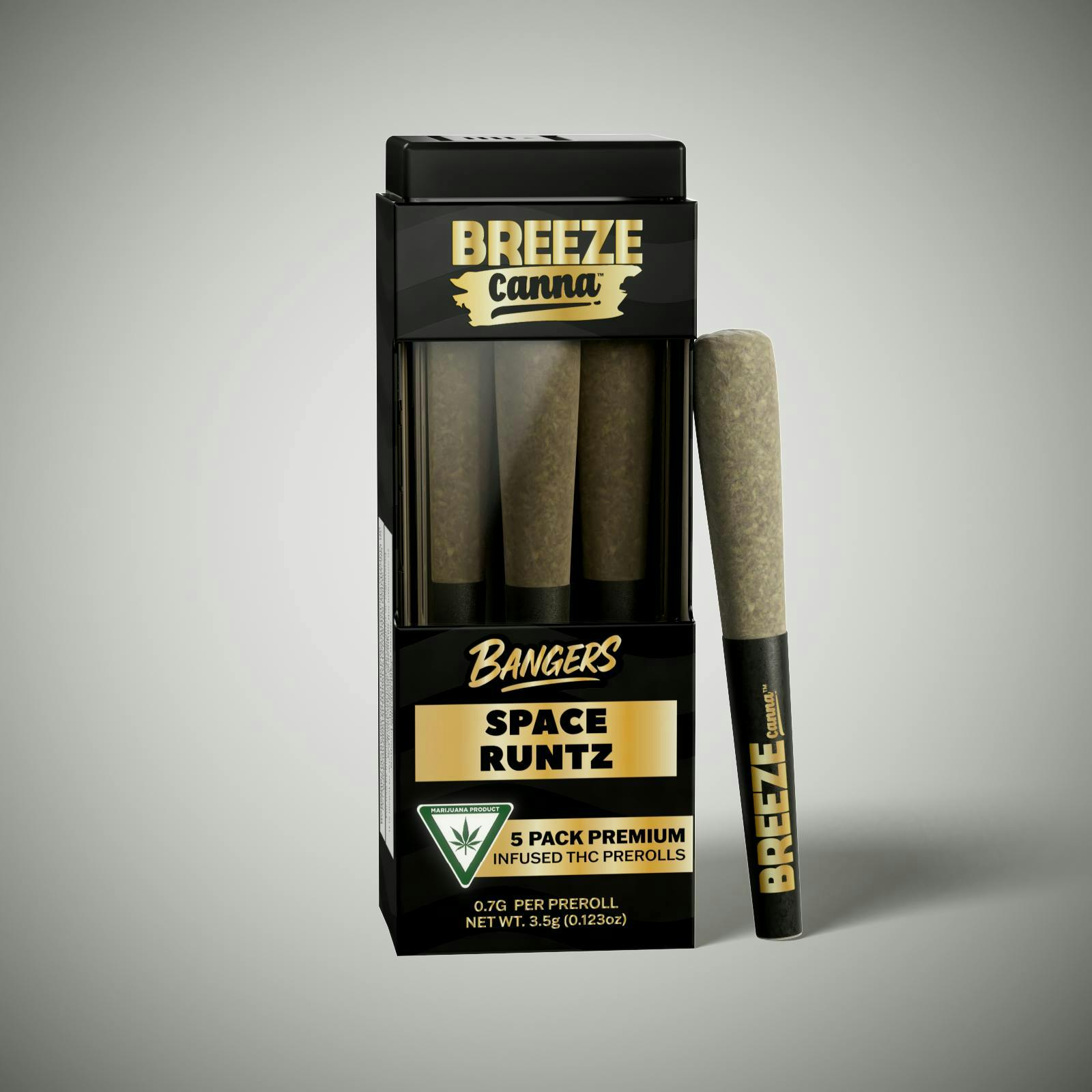 Breeze Canna Bangers - Space Runtz 5pk Live Resin Infused Pre-roll