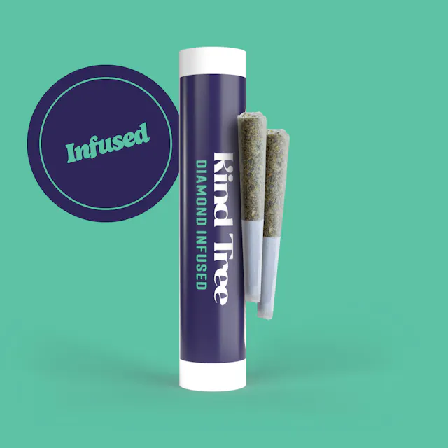 Kind Tree Diamond Infused Pre-Roll Pack Pink Mochi 2pk/1g (hybrid, infused pre roll packs)
