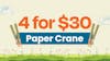 4 Paper Crane 1G pre-rolls for $30