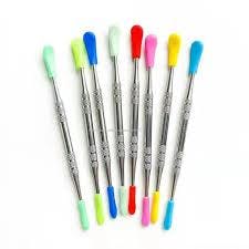 Rainbow Stainless Steel Dab Tool w/ Silicone tips