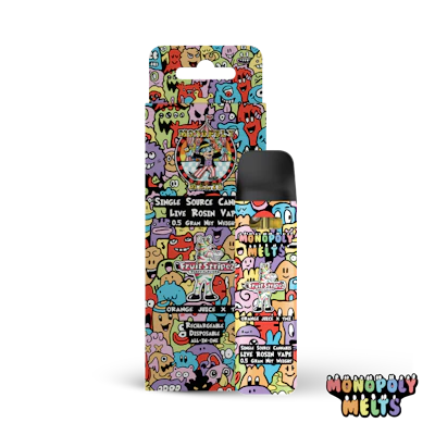 Monopoly Melts - .5g Live Rosin Disposable - Fruit Stripez - DISPOSABLES by Monopoly Melts at King of Budz