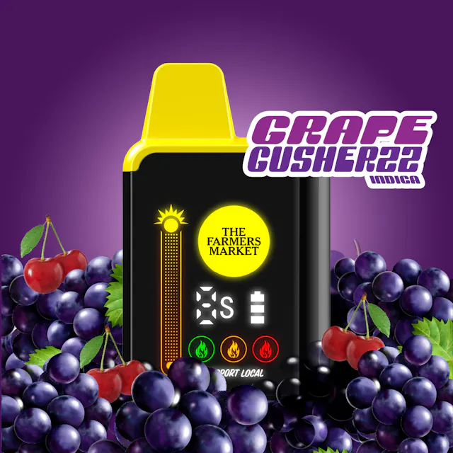 The Farmers Market Digital Disposable Grape Gusherzz 1g (indica, disposables)