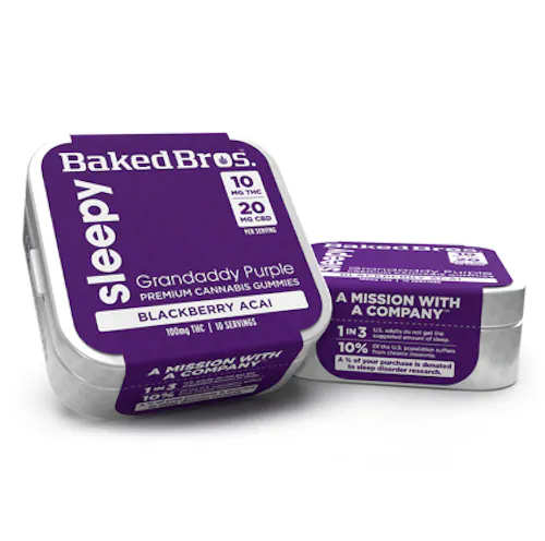 Blackberry Acai Sleepy Gummies | 100mg | 1:2 THC:CBD-2